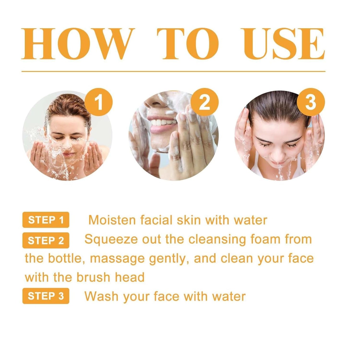 Turmeric Facial Cleanser, Turmeric Facial Wash, Turmeric Face Wash, Foaming Face Wash, Turmeric Foaming Cleanser for All Skin, Deep Cleaning, Moisturizing, Easy to Use