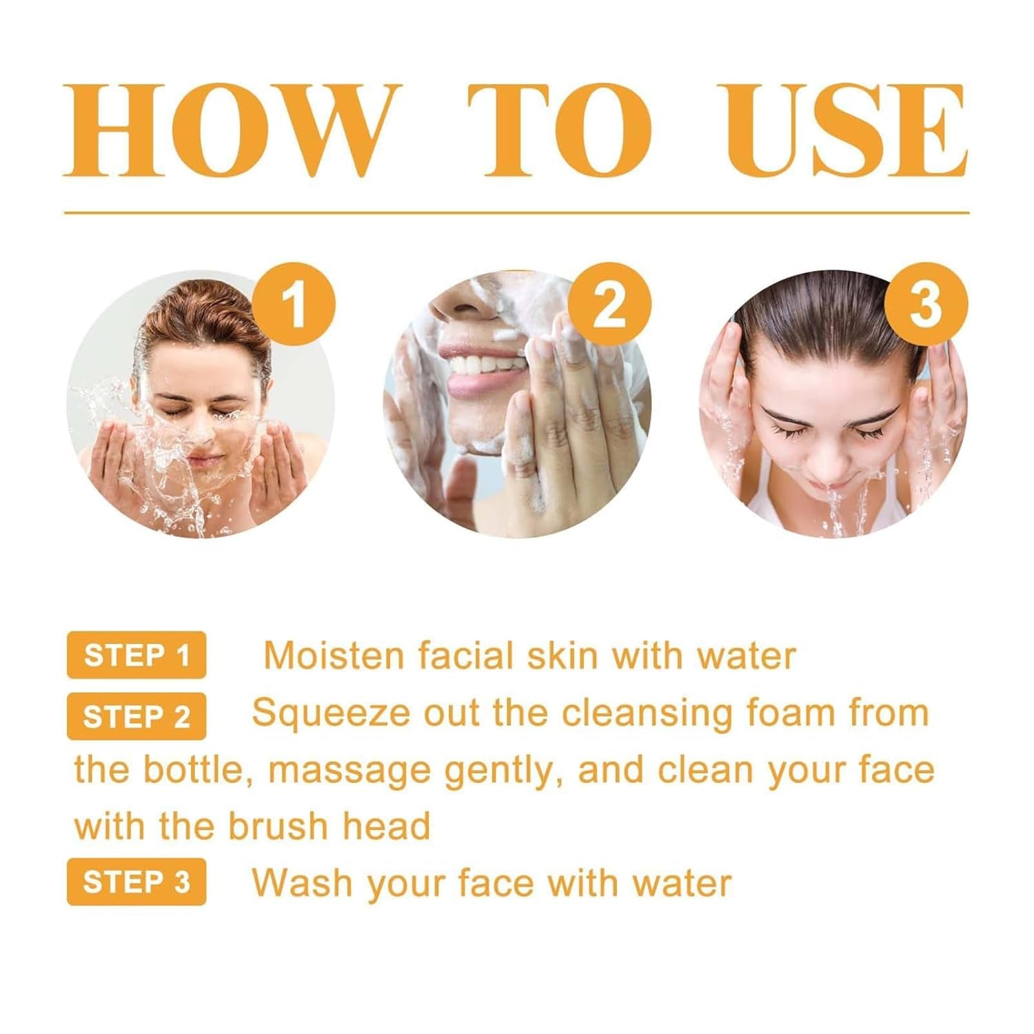 Turmeric Facial Cleanser, Turmeric Facial Wash, Turmeric Face Wash, Foaming Face Wash, Turmeric Foaming Cleanser for All Skin, Deep Cleaning, Moisturizing, Easy to Use